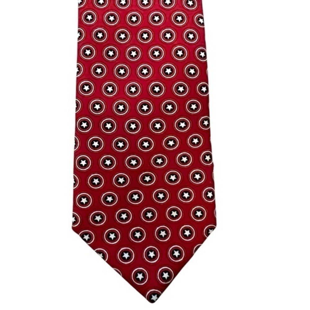MARVEL COMICS skinny red & blue silk tie with white stars